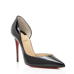 Christian Louboutin Patent Leather Iriza d'Orsay Pumps - Size 7.5 / 37.5